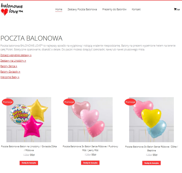 Rzetelna poczta balonowa: Balonowe.Love